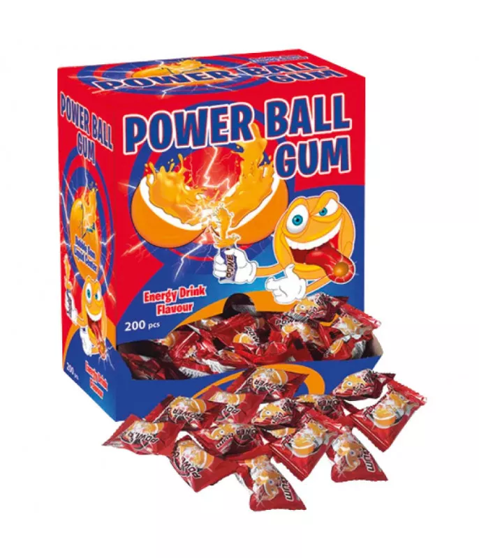 bubble gum power ball pour 5pieces halal gout energy drinkU