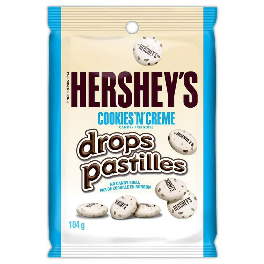 hershey's cookies&creme drops 104GR